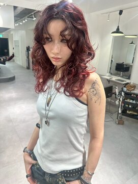 シエラ 南船場(CIERA.) 艶ボルドーレッドウェーブ20代30代40代