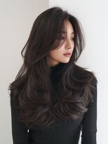 アースモード 亀戸店(EARTH Mode) 韓国風黒髪レイヤー◎前髪あり透け感ロング