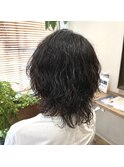 ミディアムウルフ/ツイストスパイラルパーマ/シャドウパーマ
