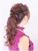 ブリエ☆結婚式☆カジュアルポニーテールアレンジ