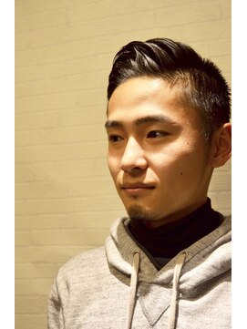 ヒロギンザ 浜松町店(HIRO GINZA) ツーブロックビジネスショートレイヤーかき上げコンマヘア