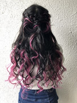 ディー エメ(D-aimer-) 編み込みリボンハーフ