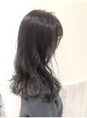 暗髪ラベンダーグレージュ