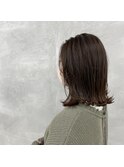 ナチュラルブラウン×外ハネ×インナーカラー