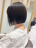 #ミニボブ#ツヤツヤカラー#チョコブラウン