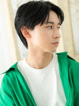 モッズ ヘア 福岡姪浜店(mod's hair) mod's姪浜センターパートアップバングダークアッシュコンマヘアb