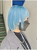 大人ボブレイヤーウルフ切りっぱなしボブ前髪あり前下がりボブ