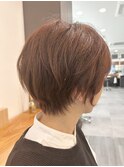大人ヘルシースタイルショコラアッシュふんわりカールショート
