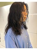 デザインパーマ×アッシュブラック