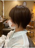 骨格似合わせショート/透明感ブラウン