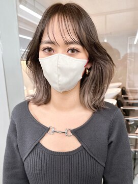 サイン 表参道(SIGN) 韓国ヘアグレージュカラーブリーチ無し髪質改善イヤリングカラー