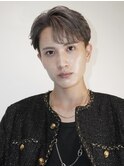 韓国マッシュカルマパーマコンマバングセンターパート黒髪ウルフ