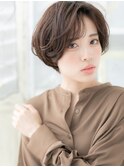 アースカラー抜け感ショートマッシュパーマh3上尾20代30代40代