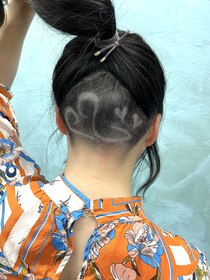 カー(KAH) 刈り上げ　女子　バリアート　ハート