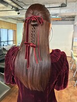 【あきら】カチモリハーフアップヘアセット卒業式結婚式