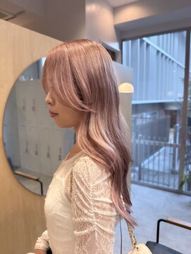 スタン 渋谷(Stam) ピンクベージュ/ハイトーンピンク/シアー/ペール/ダブルカラー/Y