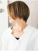似合わせカットハイライトワンレン丸みショートY戸頭20代30代