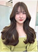 韓国風レイヤーカット顔まわりくびれオルチャン堀江