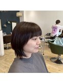 自然な丸みとツヤ感！ナチュラルショートボブ/顔まわりカット