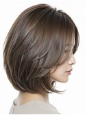 白髪ぼかしカラー/脱白髪染め/ボブ/髪質改善