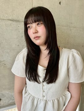 ロマーリ 岡山店(LOMARLIE) 黒髪ロング20代30代40代レイヤーカット顔周りカット