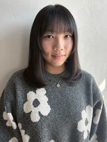 マップデザイン(map design)&nbsp;シースルーバング 顔周りカット ミディアムレイヤー 髪質改善