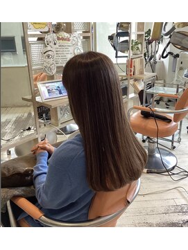 アシャ ヘアー ソリューション 神戸店(asha hair solution) イメチェン/ピンクベージュ/アンブレラカラー/前髪/摂津本山