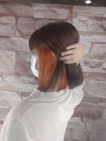 ワイエス(YS) 丸みボブ オレンジインナー