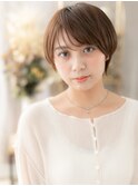 スモーキーカラー韓国風小顔丸みレイヤーショートh5志木20代30代