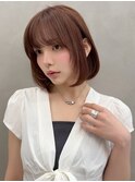 美髪ボブレイヤー韓国ヘア顔周りレイヤー髪質改善ストレート