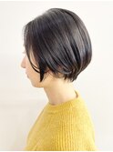 【松戸 松田】ハンサムショート長め前髪黒髪ショート