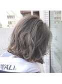 【unopulir永尾】グレージュ×肩上ウェーブボブ