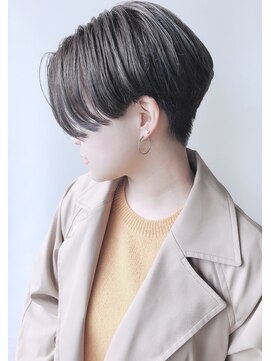 モリオフロムロンドン 原宿本店(morio from London) 【morio 原宿】クールな前下がりショート☆前髪なし