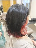 嶋村夏実★インナーカラー★RED