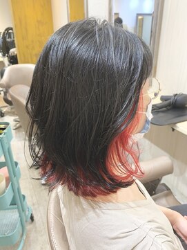 ミルプデザイン(MilP design) 嶋村夏実★インナーカラー★RED