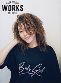 ハイライトスパイラルアフロパーマ