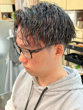 銀座マツナガ 浅草店 ツイストスパイラルパーマ/アップバングマッシュ/ツーブロック