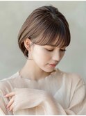 前下がりボブ/小顔レイヤー/前髪あり/20代30代40代