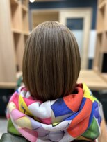 ヘアサロンアンドヘアメイクディー(hair salon hair make D)&nbsp;仙台D　ダブルカラーミルクティー透明感ベージュstyle