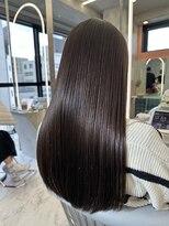 ロンドルーチェ 心斎橋(Lond luce)&nbsp;ダークアッシュ/ミディアムレイヤーカット［髪質改善/縮毛矯正］