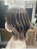ミルクティーベージュバレイヤージュ