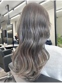 ハイライト ハイトーン  グレージュホワイト Wカラー 美髪