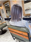 ラベンダーグレージュ、バレイヤージュ、ハイライト