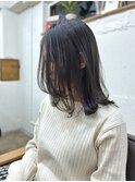 ミディアムヘア/外はね/レイヤー/ナチュラルレイヤー