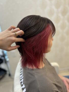 フレア(FLAiR) 30代40代白髪ぼかしインナーレッドカラー