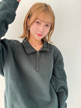 バズ ビー 自由が丘店(BUZZ bee) 外はねボブ/ブロンドベージュ