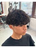 波巻きパーマ