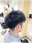 メンズツーブロックマッシュショート