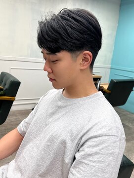 ヌーク 押上店(NooK) ニュアンスパーマ/韓国風/センターパート/毛流れ/押上／眉カット