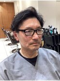 メンズツーセクションパーマスタイル